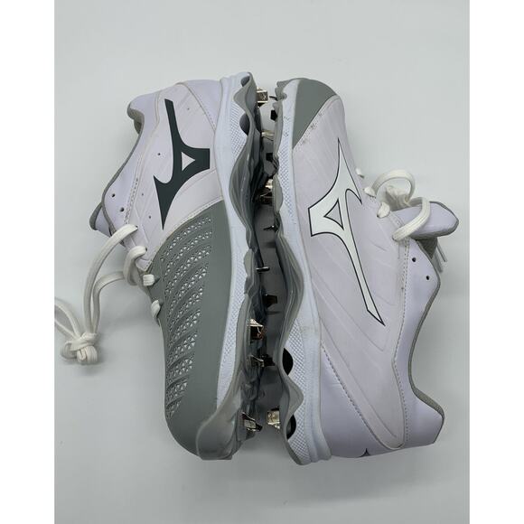 Mizuno 9 Spike Advance Sweep 3 Womens 11.5 Softball Cleat White Gray - Picture 6 of 6